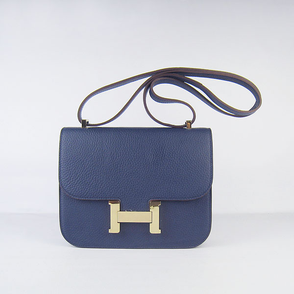 Hermes Birkin 30CM Ostrich Stripe Medium Blue Gold